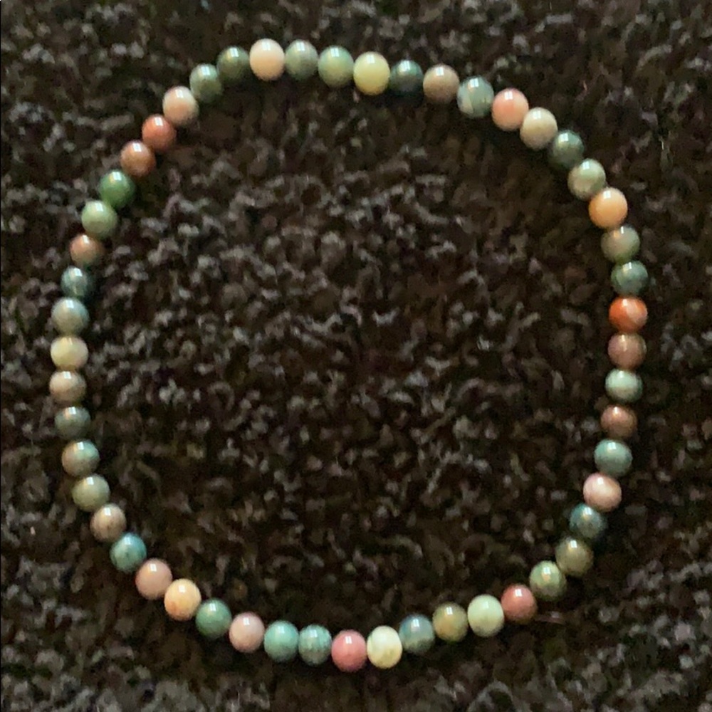 Colorful stone bead necklace